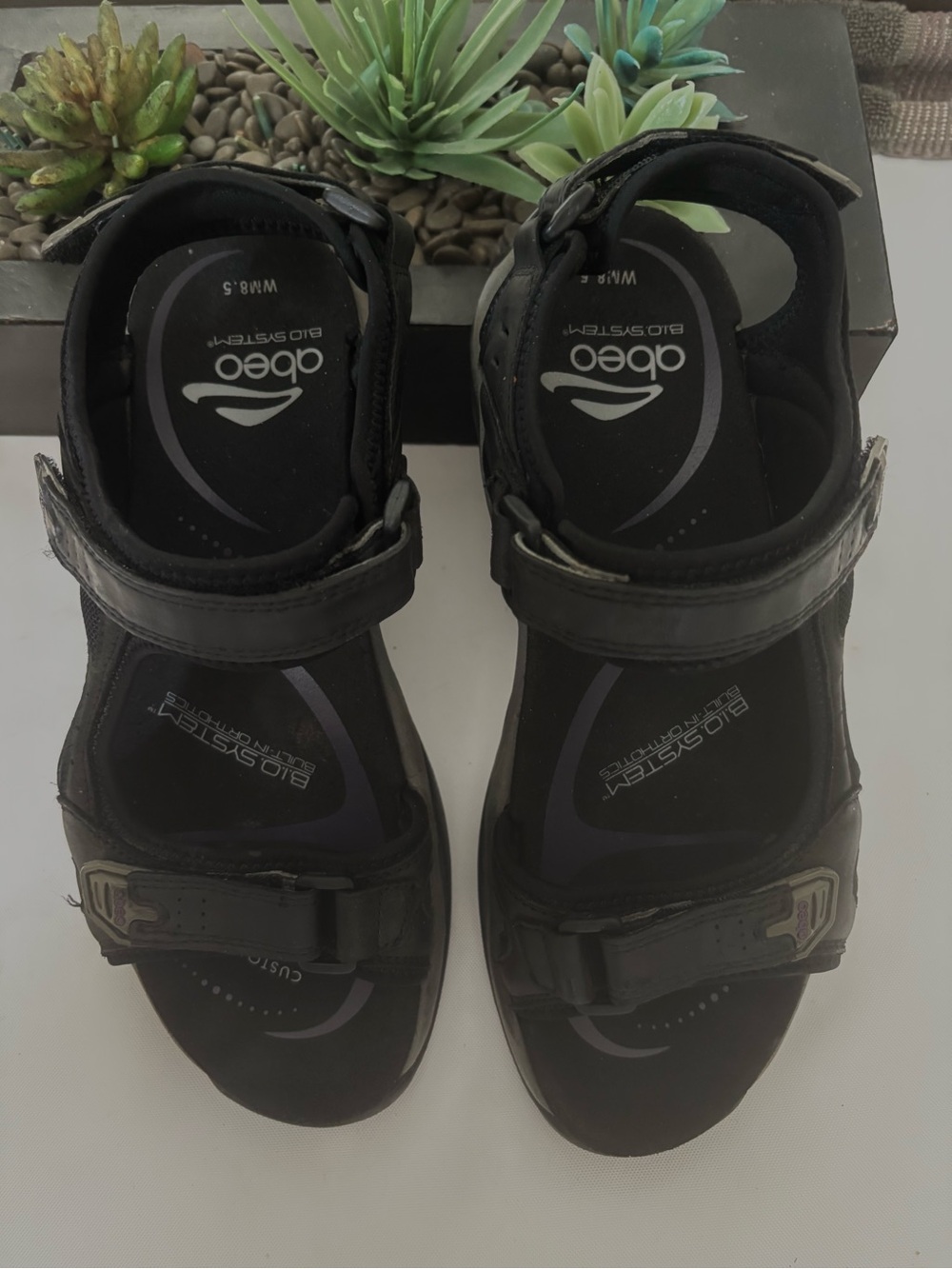 ABEO GOLETA B.I.O. SYSTEM GRAY LEATHER WITH METATARSAL FOOTBED WALKING SZ 8.5 - Picture 2 of 13